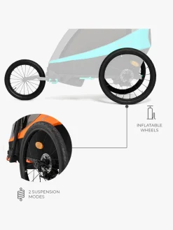Kinderkraft Aktivitetsvogne-Nava Cykelanhænger, Hawaiian Blue
