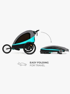 Kinderkraft Aktivitetsvogne-Nava Cykelanhænger, Hawaiian Blue