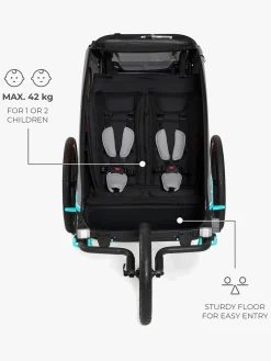 Kinderkraft Aktivitetsvogne-Nava Cykelanhænger, Hawaiian Blue