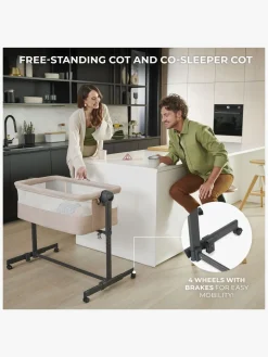 Børnesenge & Tilbehør|Kinderkraft Neste Up 2 Bedside Crib, Beige