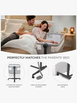 Børnesenge & Tilbehør|Kinderkraft Neste Up 2 Bedside Crib, Beige