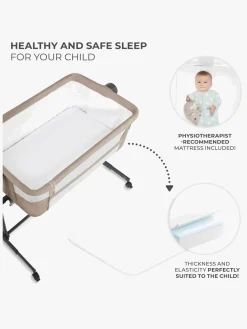 Børnesenge & Tilbehør|Kinderkraft Neste Up 2 Bedside Crib, Beige