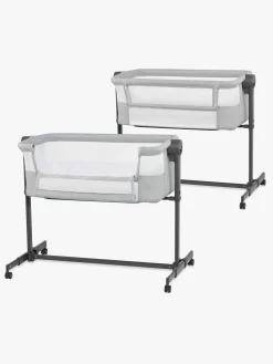Børnesenge & Tilbehør|Kinderkraft Neste Up 2 Bedside Crib, Light Grey Grå