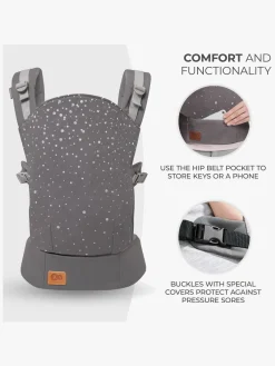 Bæreseler, Strækvikler & Bærestole|Kinderkraft NINO CONFETTI Bæresele, Grey Grå