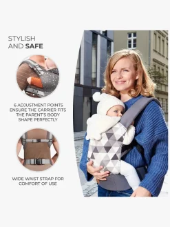 Bæreseler, Strækvikler & Bærestole|Kinderkraft NINO CONFETTI Bæresele, Grey Grå