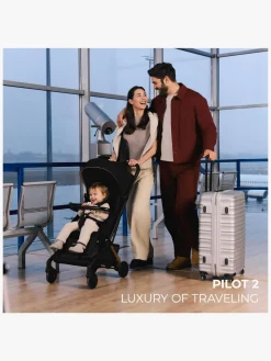 Kinderkraft Rejseklapvogne-PILOT 2 Klapvogn, Platinum Gray