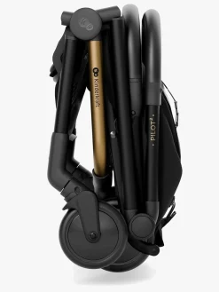 Rejseklapvogne|Kinderkraft PILOT 2 Klapvogn, Platinum Midnight Black Sort