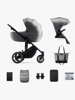Duo- & Kombivogne|Kinderkraft Prime 2 2-in-1 Duovogn, Shadow Grey Grå