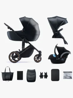 Duo- & Kombivogne|Kinderkraft PRIME 2 3-in-1 Duovogn Travelsystem inkl. Mink Pro, Venezian Black Sort