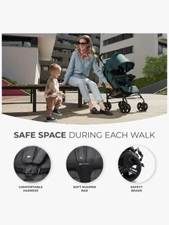 Rejseklapvogne|Kinderkraft Tik Klapvogn, Stone Grey