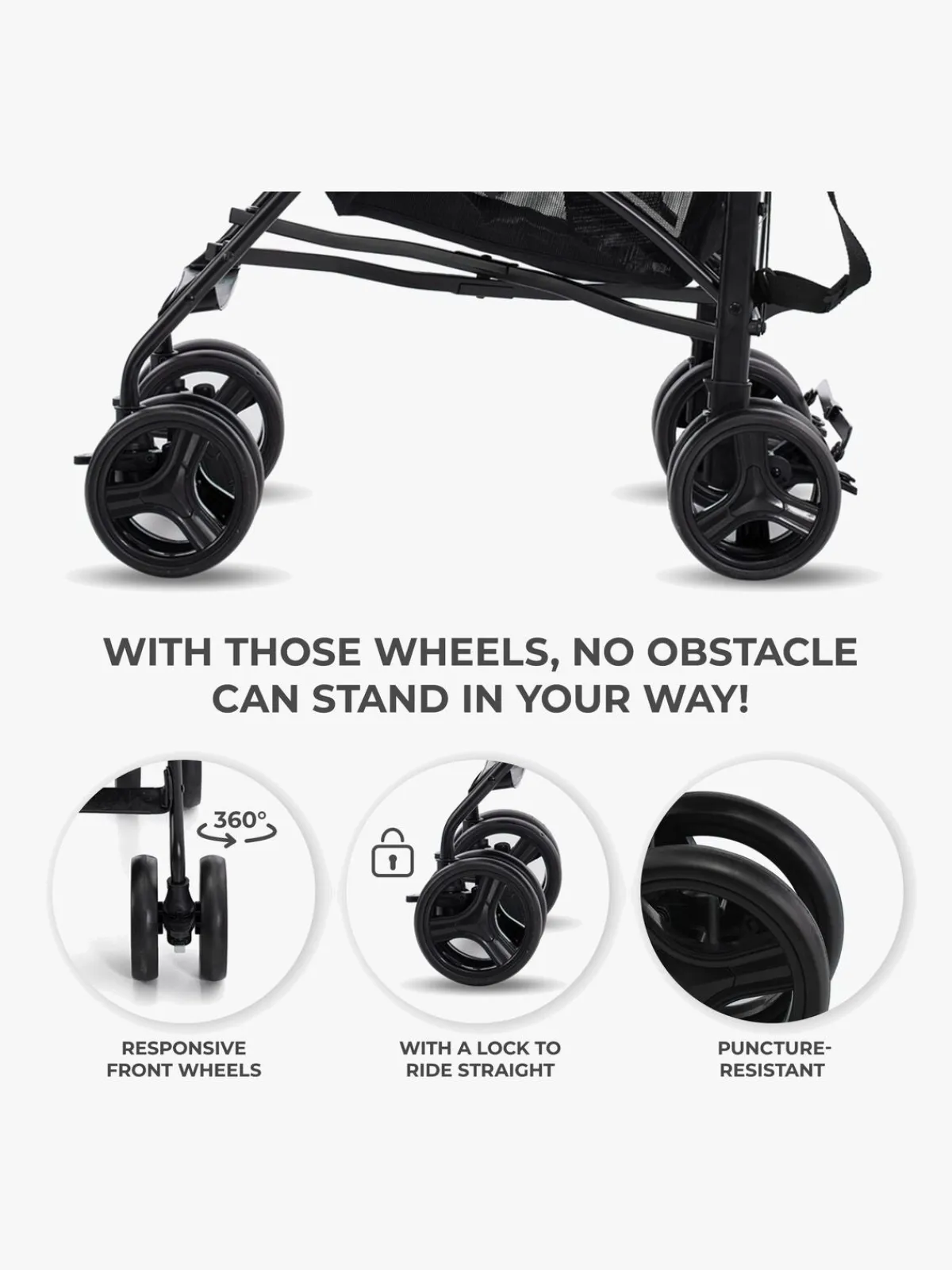 Rejseklapvogne|Kinderkraft Tik Klapvogn, Stone Grey