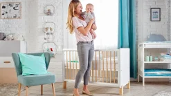 Børnesenge & Tilbehør|Kinderkraft Tremmeseng Nico, Grey