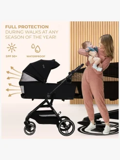 Duo- & Kombivogne|Kinderkraft YOXI 2-in-1 Duovogn, Pure Black Sort