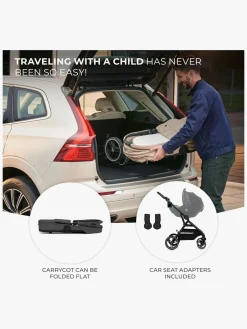 Duo- & Kombivogne|Kinderkraft YOXI 2-in-1 Duovogn, Moonlight Grey Grå