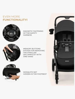 Duo- & Kombivogne|Kinderkraft YOXI 2-in-1 Duovogn, Moonlight Grey Grå