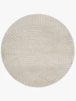 Gulvtæpper|KM Carpets Doria Zen  Rundt Gulvtæppe 160, Hvid