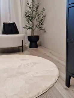 Gulvtæpper|KM Carpets Dream Rund Gulvtæppe 80, Natur