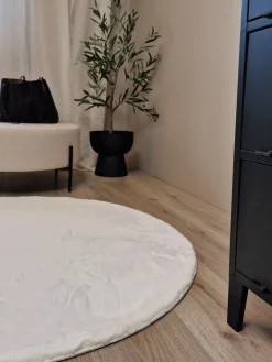 Gulvtæpper|KM Carpets Dream Rund Gulvtæppe 160, Hvid