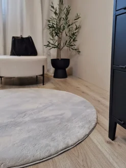 Gulvtæpper|KM Carpets Dream Rundt Gulvtæppe 160, Grå