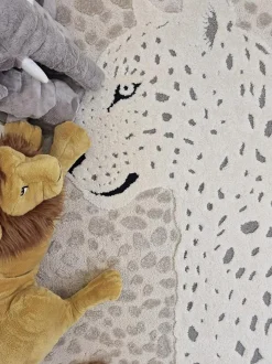 Gulvtæpper|KM Carpets Gulvtæppe Leopard 80x150, Creme