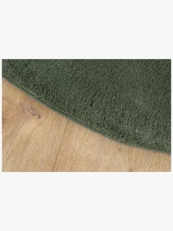 Gulvtæpper|KM Carpets Gulvtæppe Rund 120 Soft, Smaragdgrøn Grøn