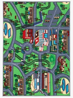 Børn KM Gulvtæpper-Carpets Vejgulvtæppe m. Gummiunderside Multi 133x170