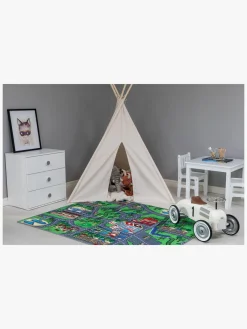 Børn KM Gulvtæpper-Carpets Vejgulvtæppe m. Gummiunderside Multi 133x170