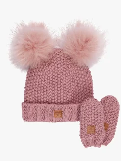 Tilbehør|Vintertøj|Kombi Adorable Sæt Hue & Vanter, Nostalgia Rose