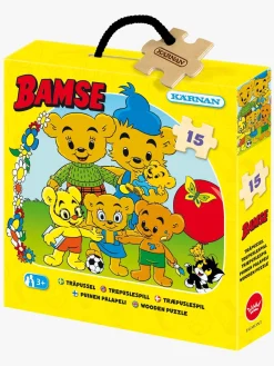 Bamse Spil & Puslespil-Kärnan Verdens Stærkeste Bjørn Træpuslespil 15 Brikker