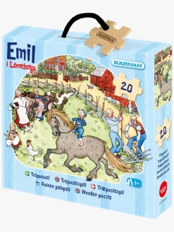 Spil & Puslespil|EmilILonneberga Kärnan Emil fra Lønneberg Puslespil I Træ 20 Brikker