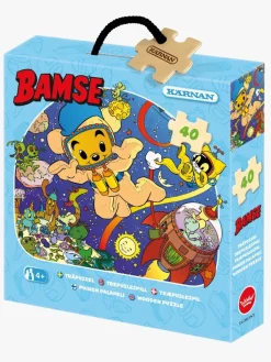 Spil & Puslespil|Bamse Kärnan Træpuslespil Rumtema 40 Brikker