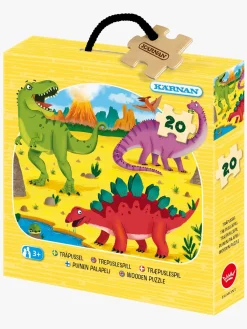 Spil & Puslespil|Krnan Kärnan Træpuslespil Dinosaurer 20 Brikker