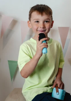 Elektronik & Media|Lalarma Bluetooth-højttaler med Trådløs Mikrofon, Blå Blå