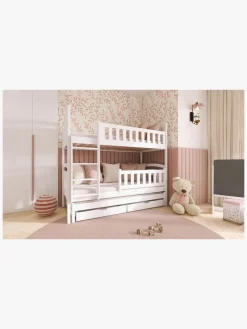 Børn LanoMeble Børnesenge & Tilbehør-Lano Meble BLANKA Tribbelkøjeseng 90x200, Hvid