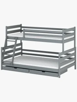 Børnesenge & Tilbehør|LanoMeble Lano Meble FAMI Køjeseng 90x200/120x200, Grå