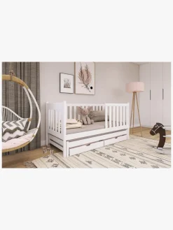 Børnesenge & Tilbehør|LanoMeble Lano Meble KAJA  Udtrækkelig Dobbeltseng 90x200, Hvid