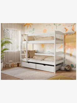 Børn LanoMeble Børnesenge & Tilbehør-Lano Meble LUNA Køjeseng 90x200, Hvid