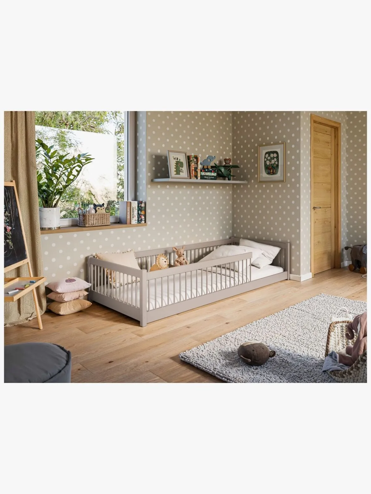 Børnesenge & Tilbehør|LanoMeble Lano Meble PEDRO Montessori Floor Seng 80x180, Cashmere