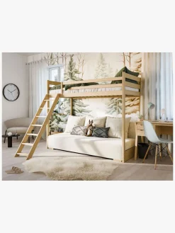 Børnesenge & Tilbehør|LanoMeble Lano Meble SOFINO Højseng i Fyrretræ med Sofa 90x200/140x200, Cashmere/Poso