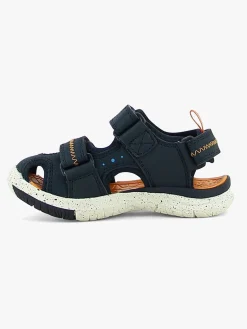 Sandaler & Klipklapper|Leaf Ljungby Sandaler, Navy/Orange