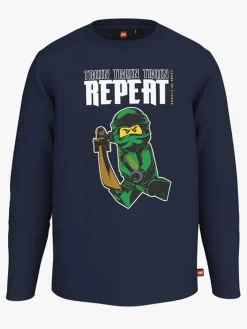 Børn LegoWear Overdele-Lego Wear Langærmet T-shirt, Dark Navy