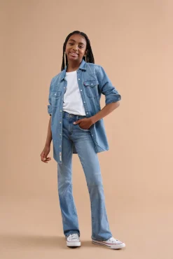 Underdele|Levis Levi's LVG 726 High Rise  Med svaj Jeans, Clean Getaway Blå