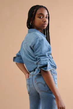 Underdele|Levis Levi's LVG 726 High Rise  Med svaj Jeans, Clean Getaway Blå