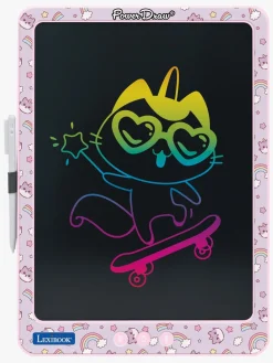 Lexibook Kreativt Legetøj-Flerfarvet E-Ink Tegnetablet med Stenciler 14 Tommer