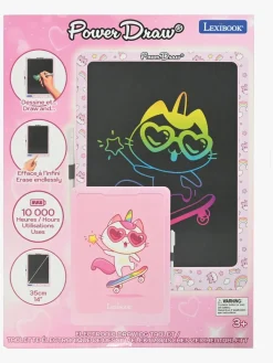 Lexibook Kreativt Legetøj-Flerfarvet E-Ink Tegnetablet med Stenciler 14 Tommer