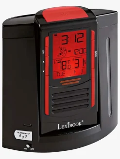 Interiør|Lexibook Luftfugter Vækkeur, Black/Red