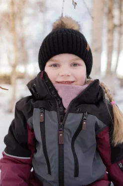 Børn Lindberg Overtøj-Alpine Flyverdragt, Black/Cerise