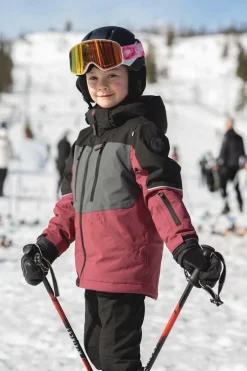 Vintertøj|Lindberg Alpine Vinterjakke, Black/Cerise Lyserød