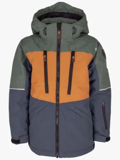 Børn Lindberg Vintertøj-Alpine Vinterjakke, Grøn/Blå