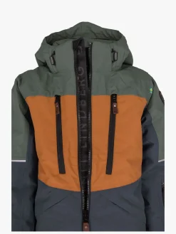 Børn Lindberg Vintertøj-Alpine Vinterjakke, Grøn/Blå